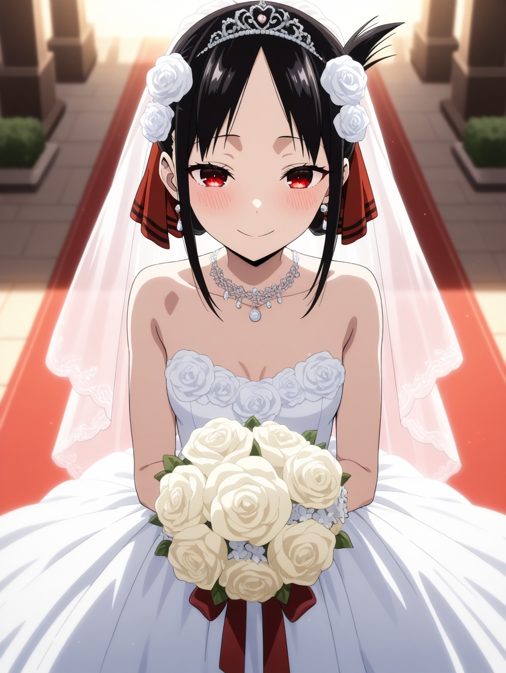 shinomiya kaguya,  1girl,  dress on Tensor.Art