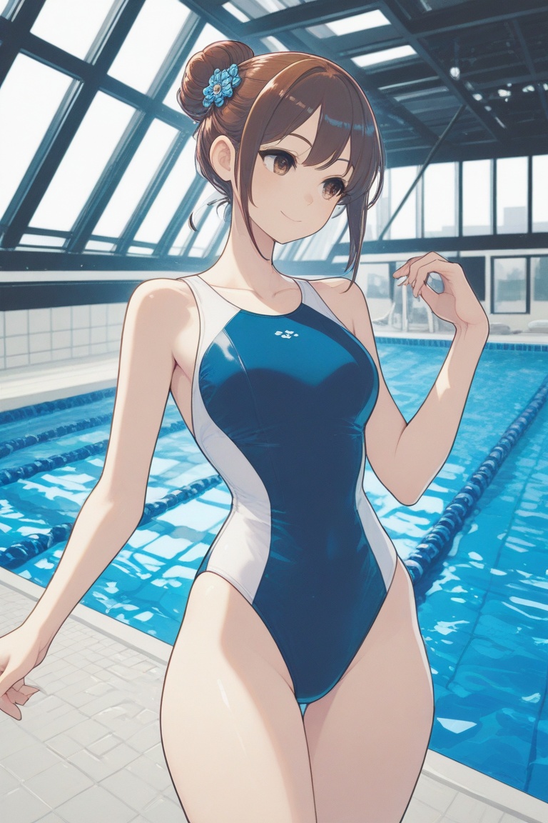 swimsuitgirl,  1girl,  pool side on Tensor.Art