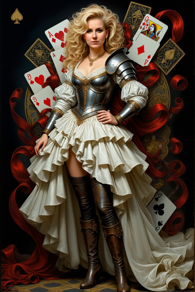 Karrin Murphy,  blonde,  Warrior as female on Tensor.Art