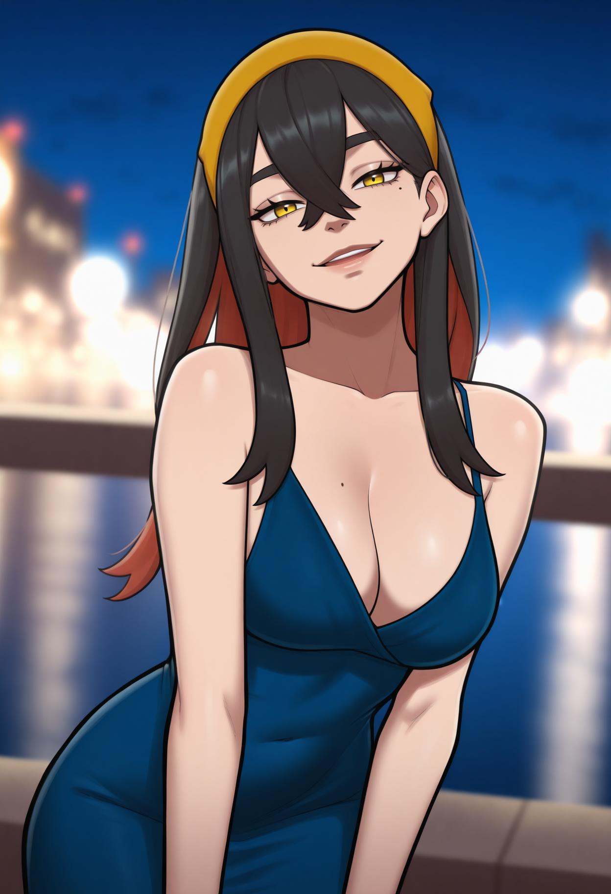 1girl,  solo,  blue dress on Tensor.Art