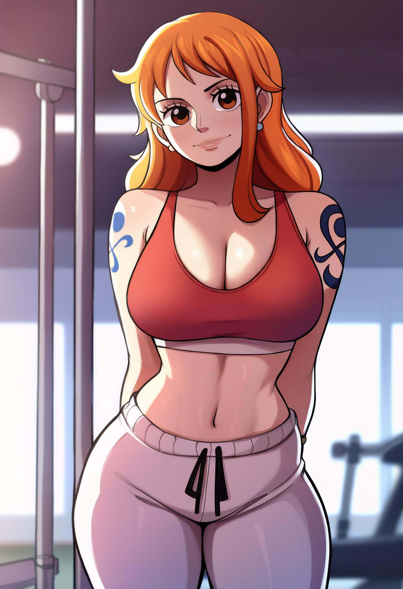 1girl,  solo,  nami \(one piece\) on Tensor.Art