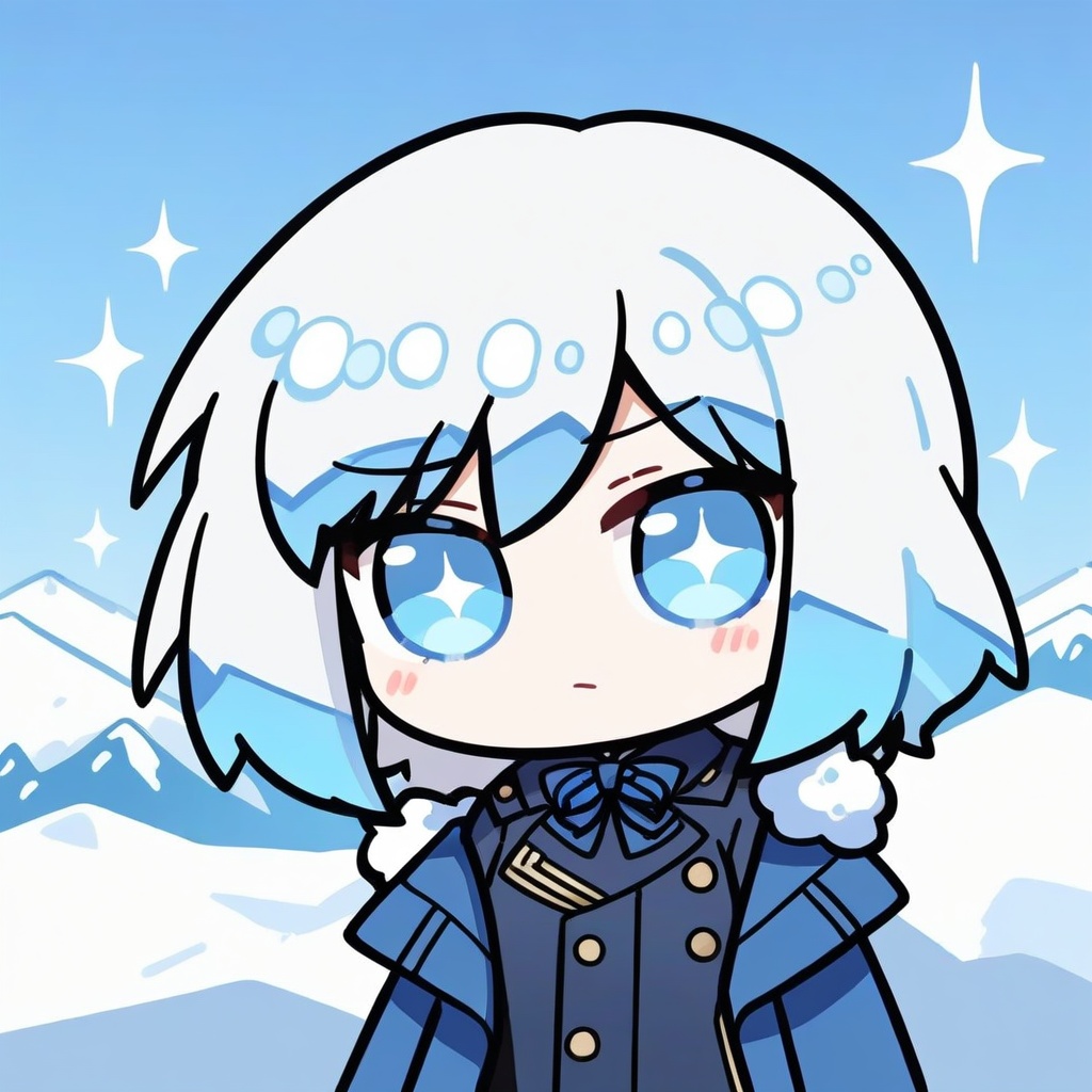 1girl,  chibi,  white hair on Tensor.Art