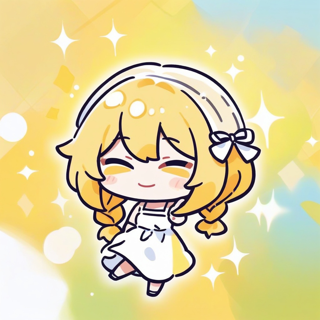 catgirl,  chibi,  blonde twin braids on Tensor.Art