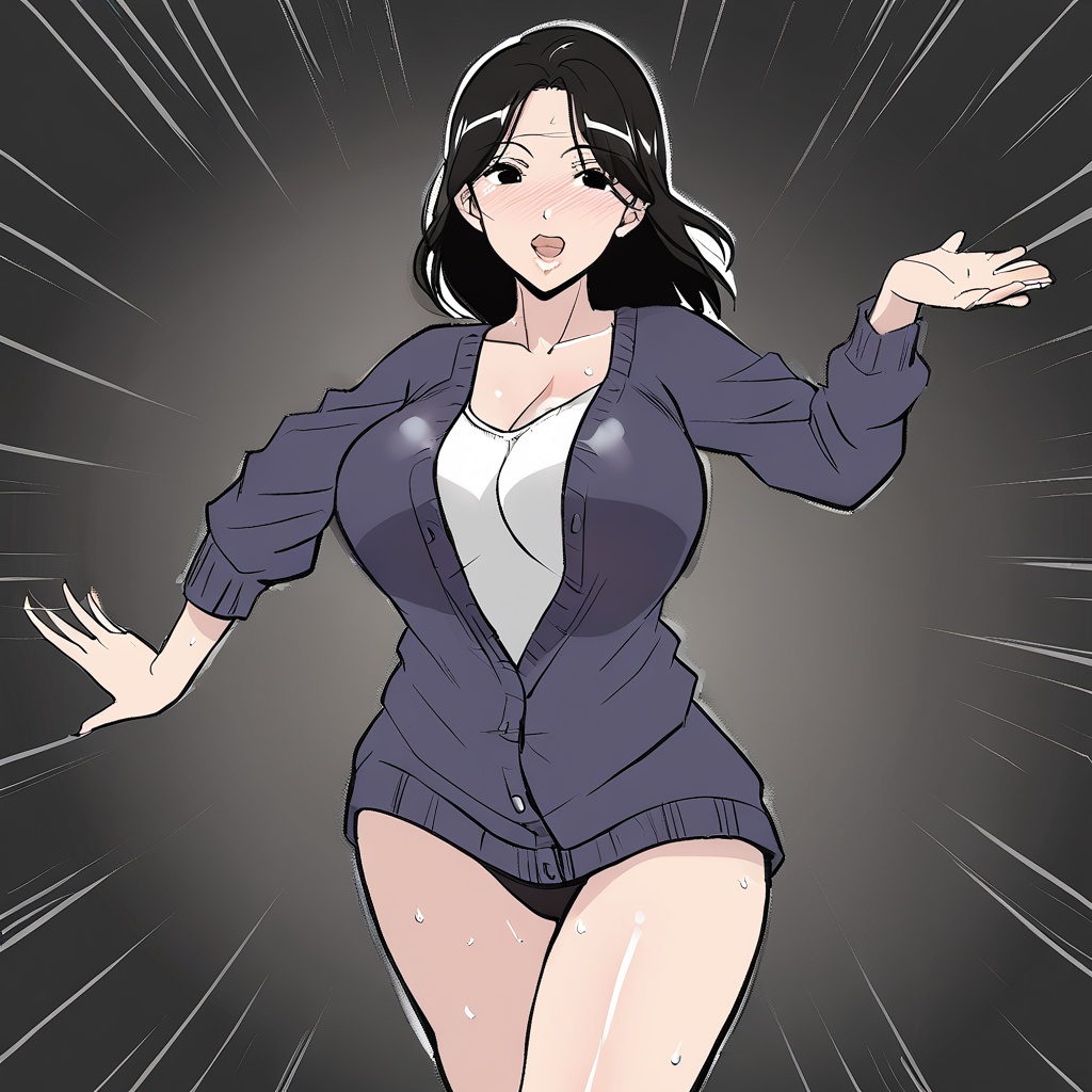 1woman,  MILFs,  black hair on Tensor.Art