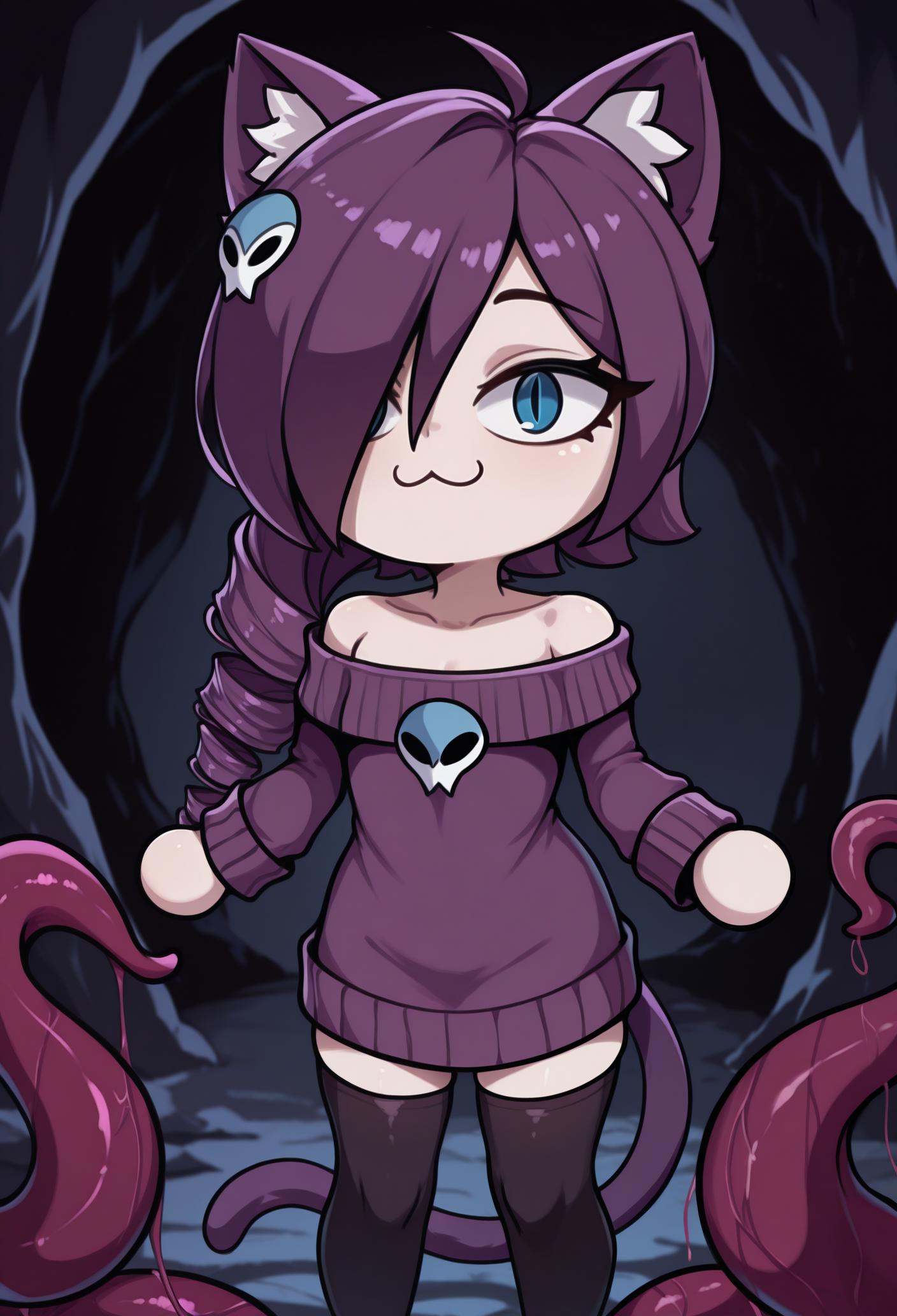 1girl,  solo,  tentacles on Tensor.Art