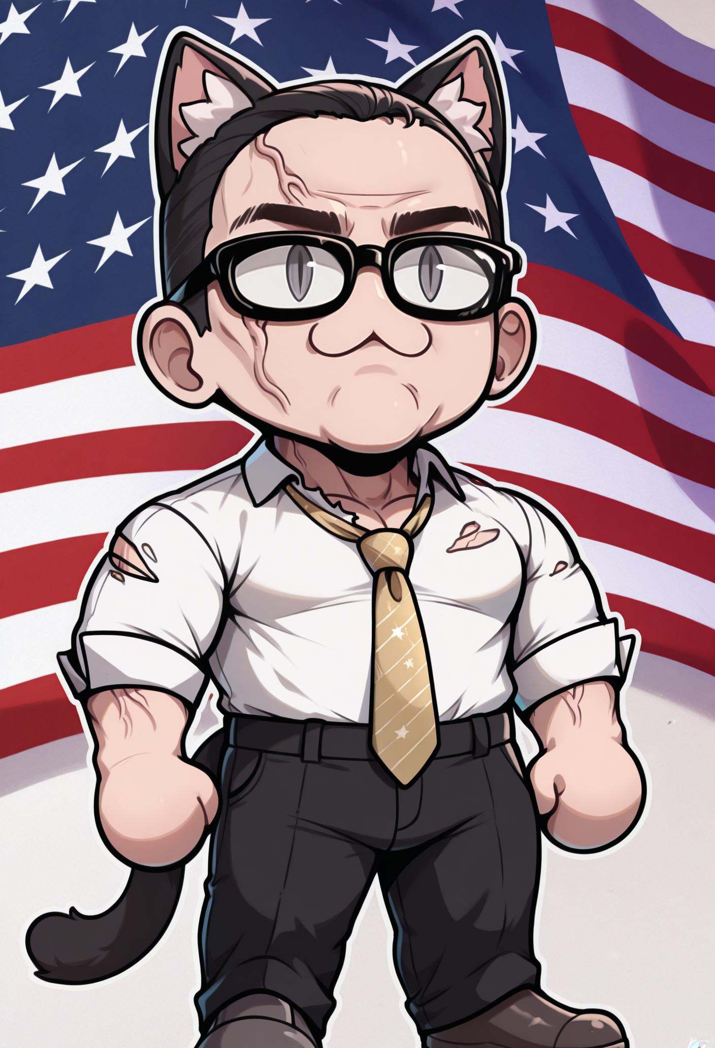 1boy,  solo,  american flag backgroundmasterpiece on Tensor.Art