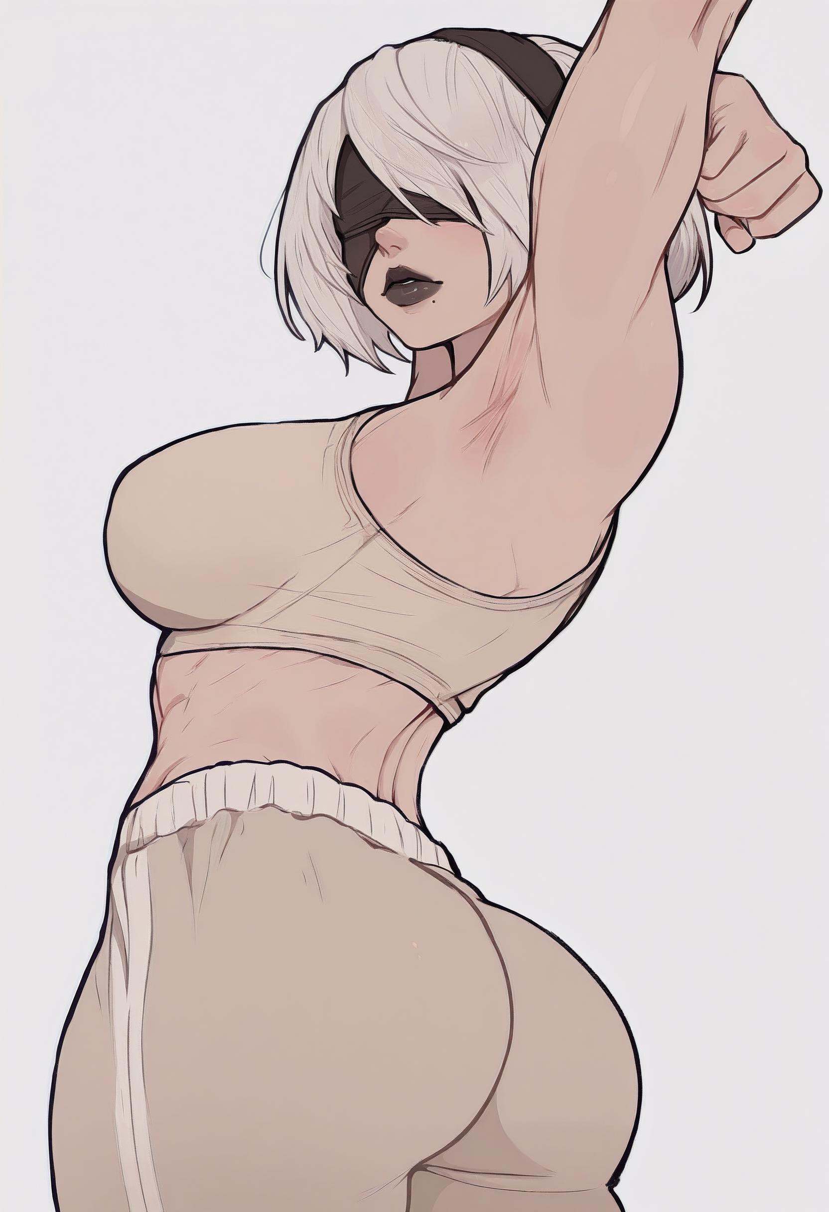 1girl,  solo,  2b \(nier:automata\) on Tensor.Art