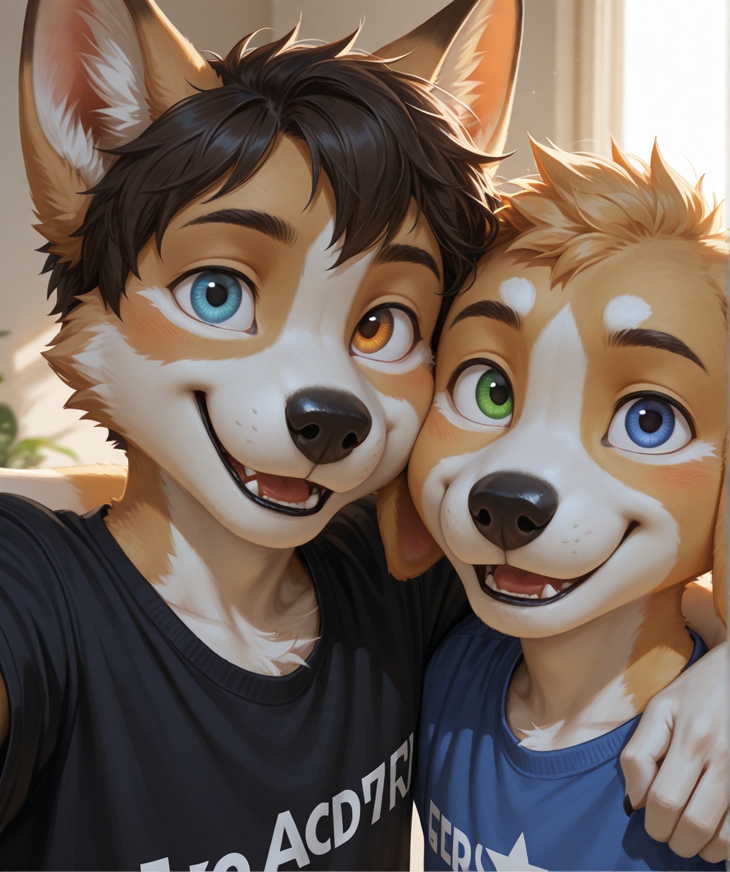 Duo,  two males,  masterpiece on Tensor.Art