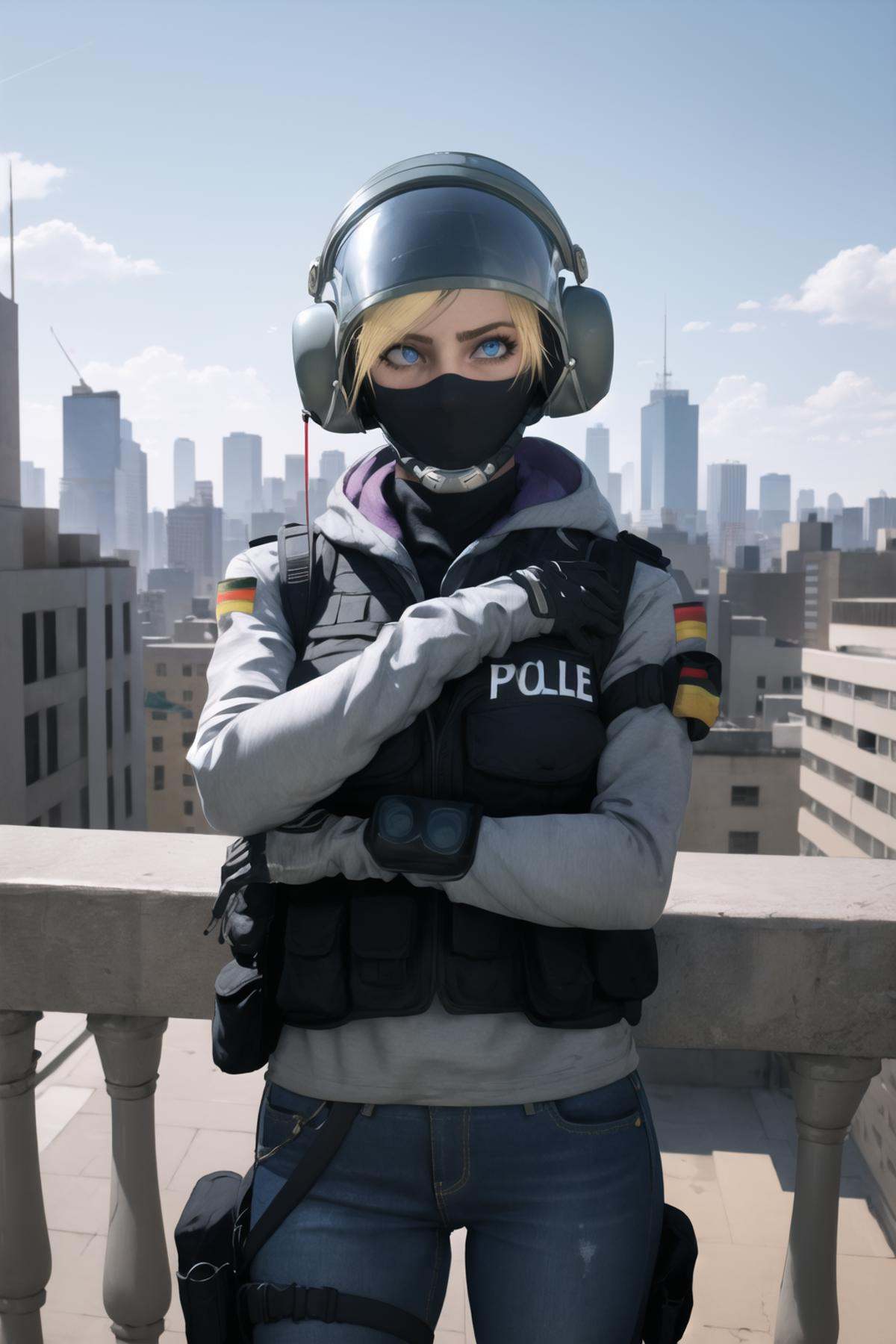 iq (rainbow six siege),  1girl,  solo on Tensor.Art