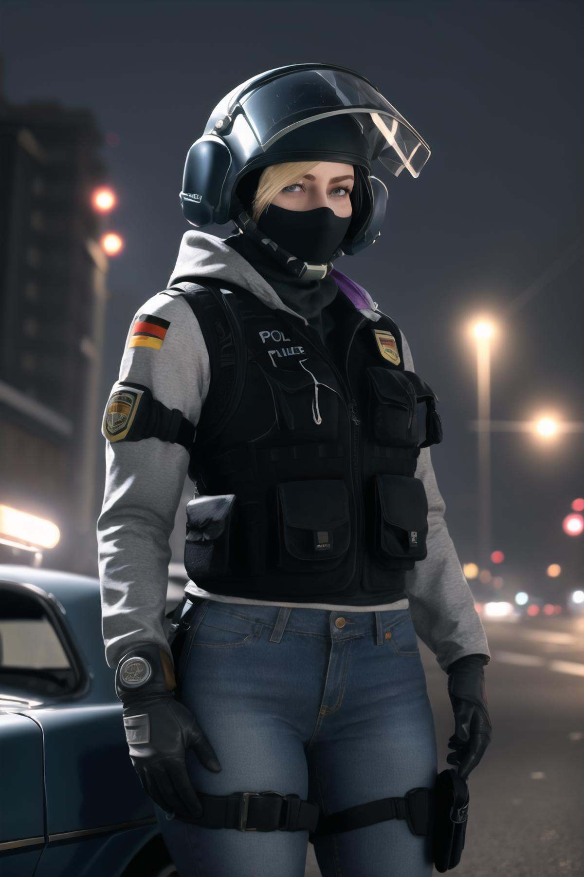 iq (rainbow six siege),  1girl,  solo on Tensor.Art