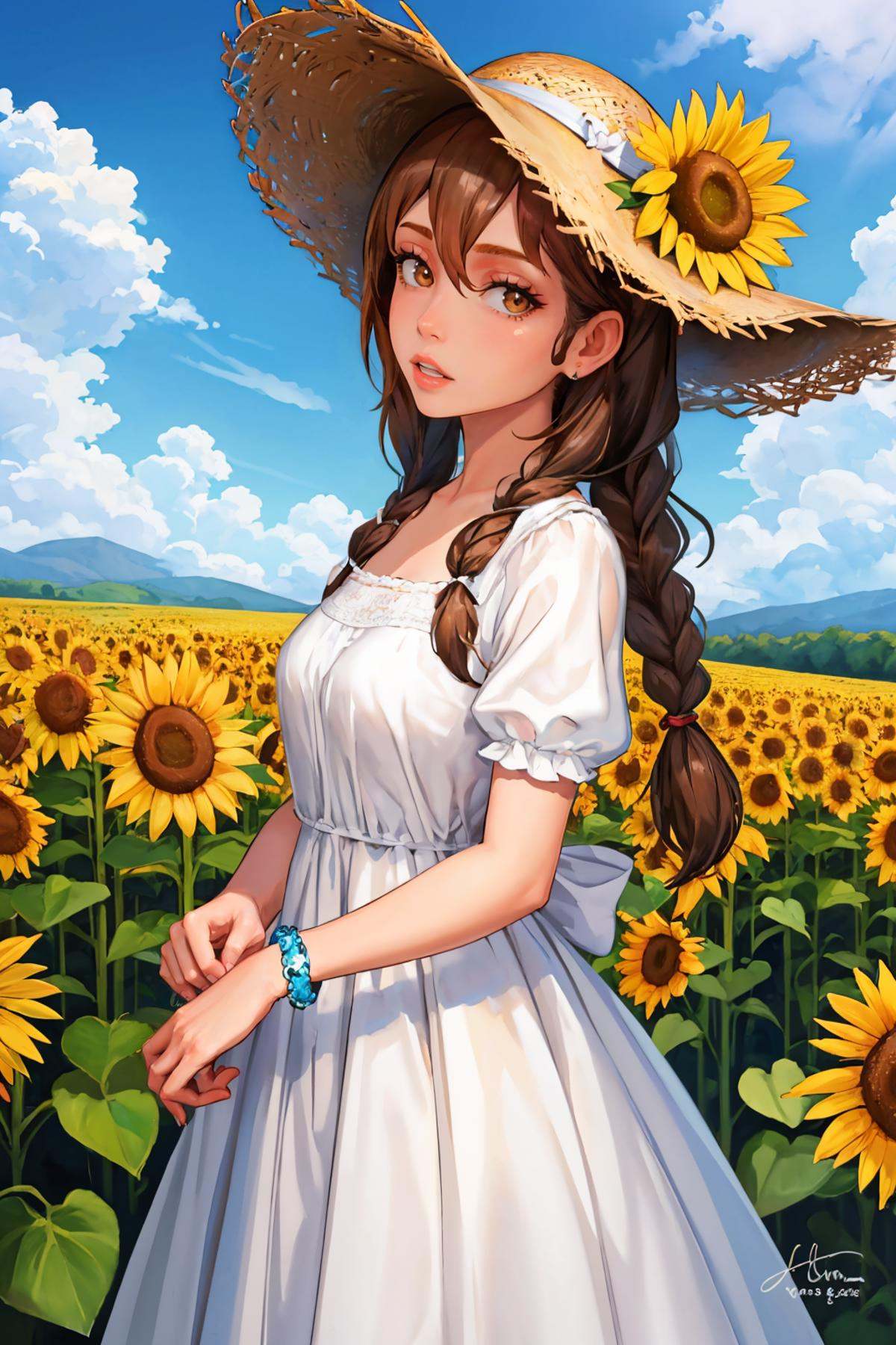 taffytales,  1girl,  sunflower on Tensor.Art