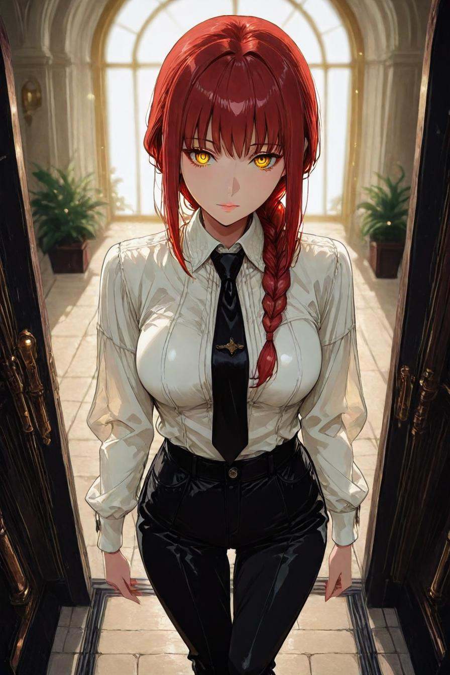 makima,  red hair,  long hair on Tensor.Art