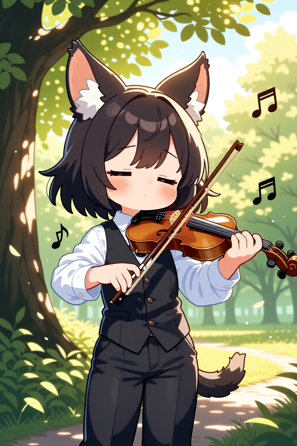 chibi,  1girl,  animal ears on Tensor.Art