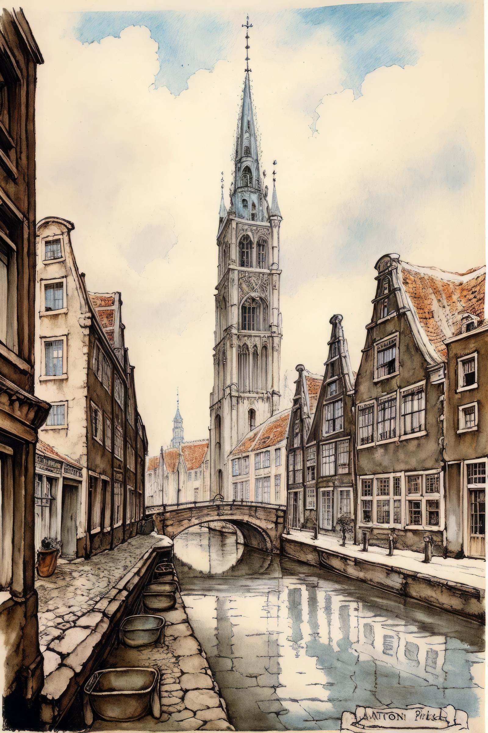 anton pieck style,  scenery,  no humans on Tensor.Art