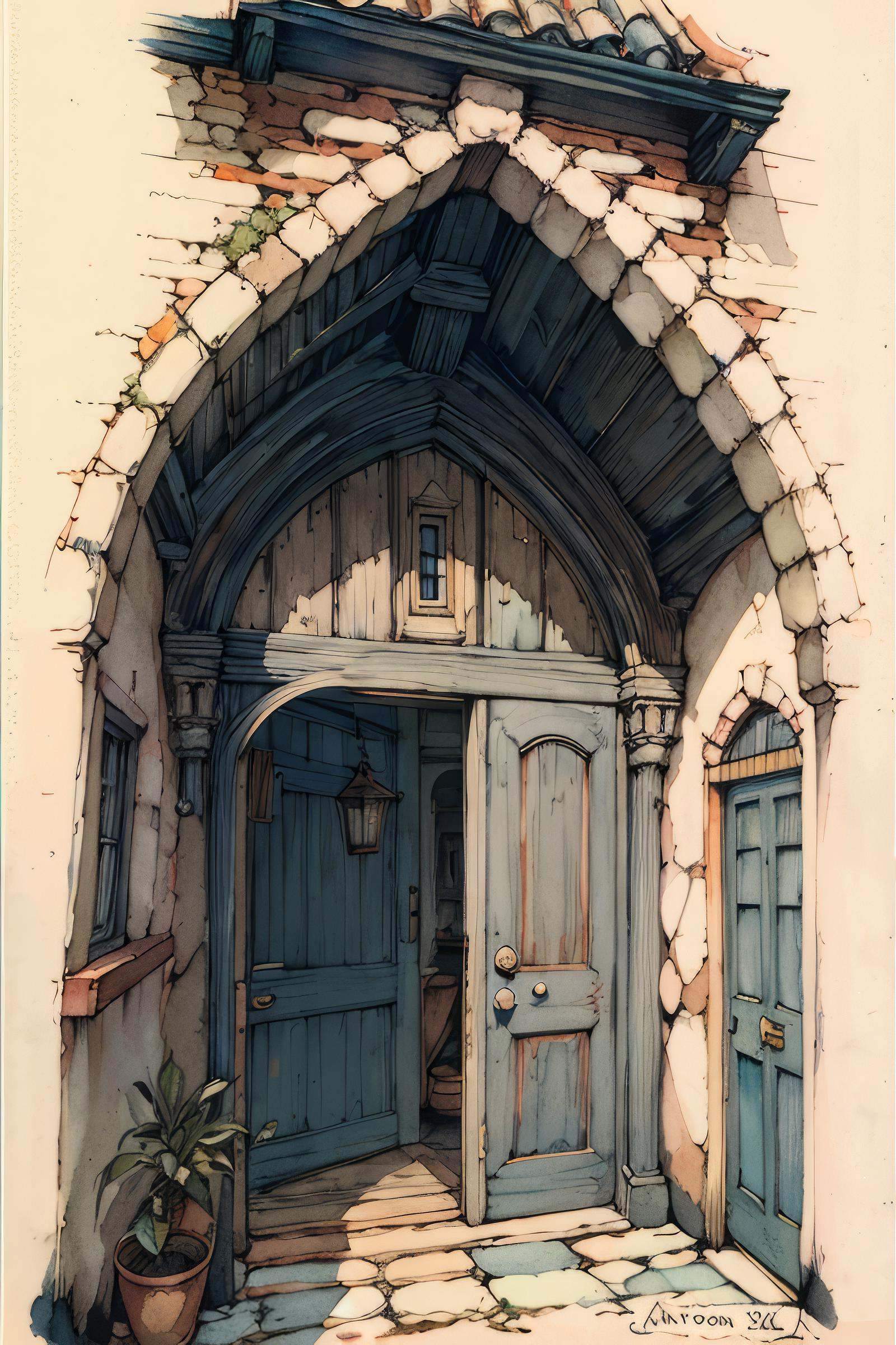anton pieck style,  no humans,  stairs on Tensor.Art