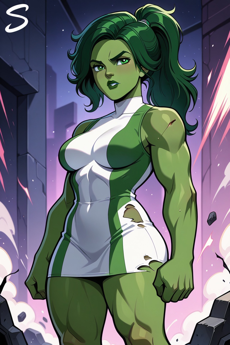 1girl,  solo,  shehulk on Tensor.Art