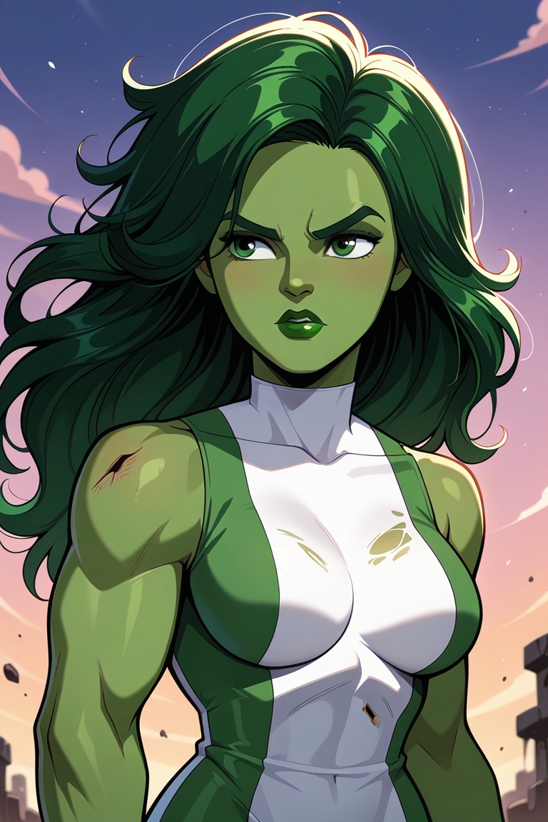 1girl,  solo,  shehulk on Tensor.Art