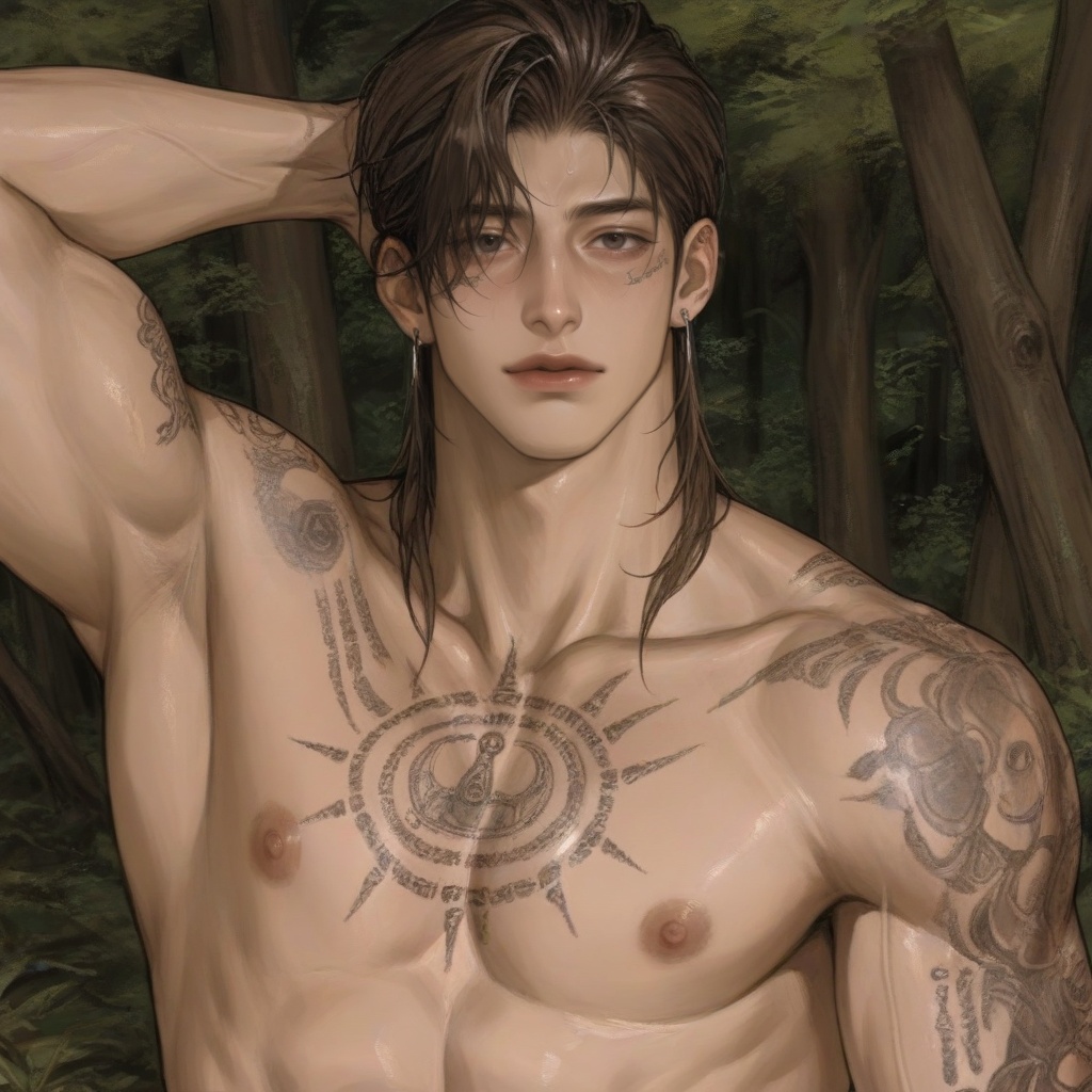 1Male,  Random hairstyle,  dark brown hair color on Tensor.Art