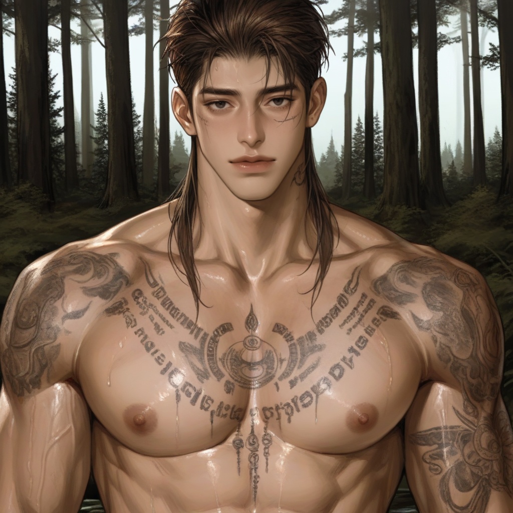 1Male,  Random hairstyle,  dark brown hair color on Tensor.Art