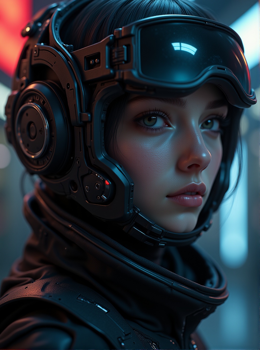 a mesmerizing cinematic portrait of a cyber soldier,  ultra-HD clarity,  sharp facial structure on Tensor.Art