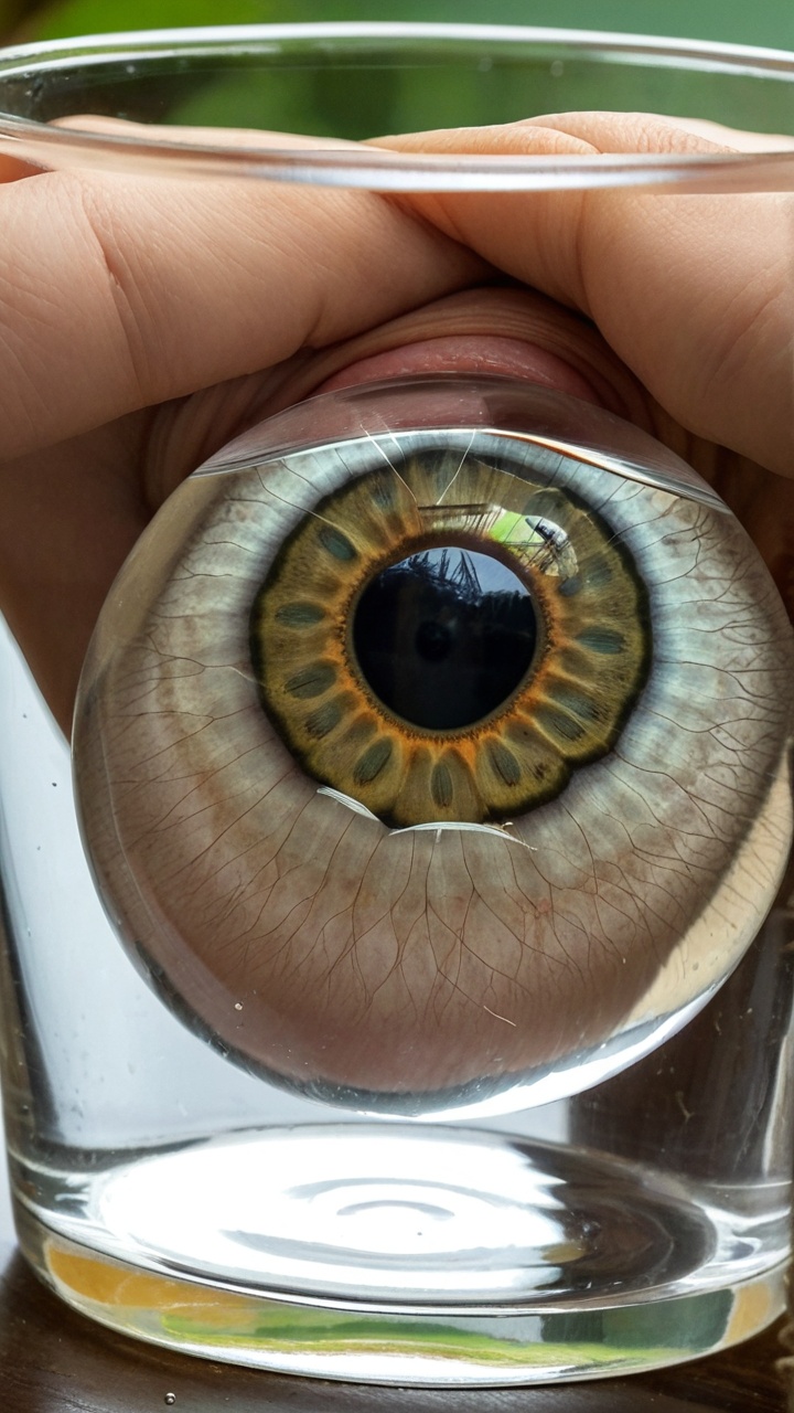 big eye inside of a glass of water on Tensor.Art