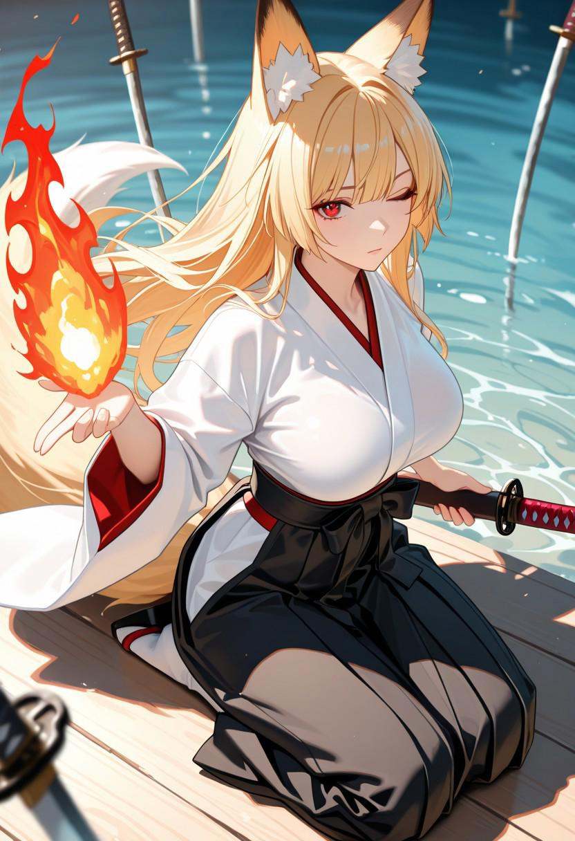 1girl,  animal ears,  tail on Tensor.Art