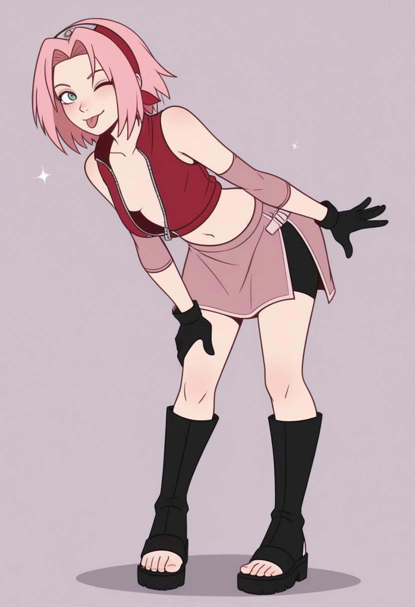 dariacohen_XL,  flat color,  haruno sakura on Tensor.Art