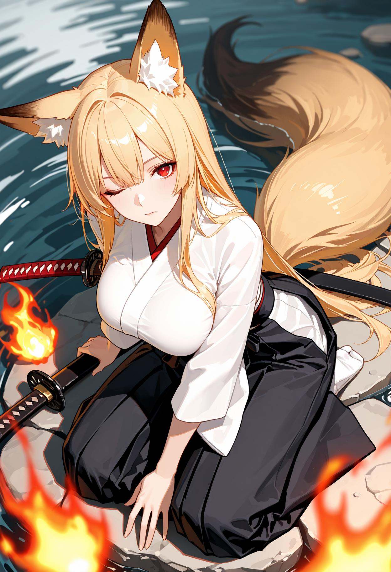 1girl,  animal ears,  tail on Tensor.Art