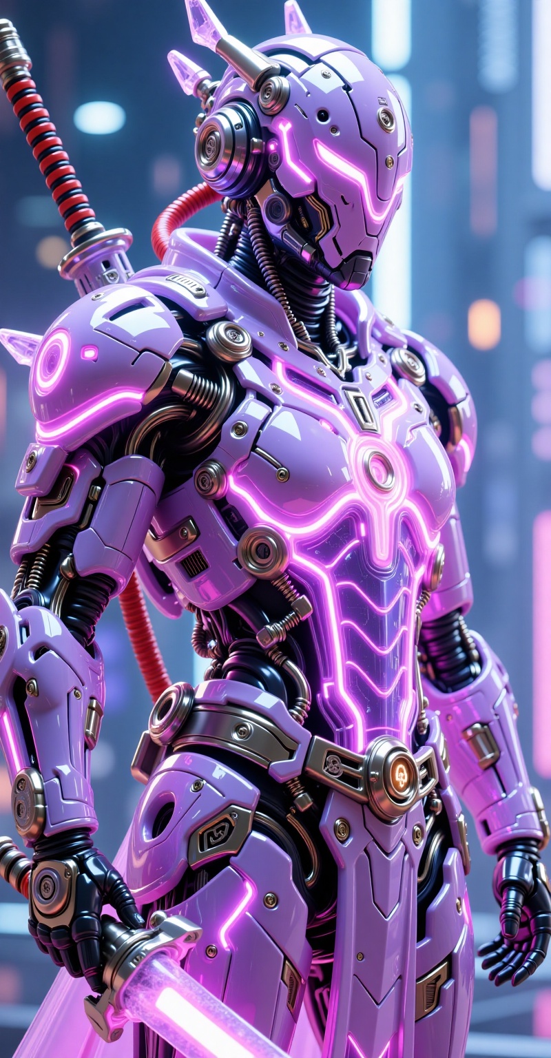 A hyper-realistic full body poster-style portrait,  studio lighting,  depth of field. A futuristic exohumanoid soldier inf...