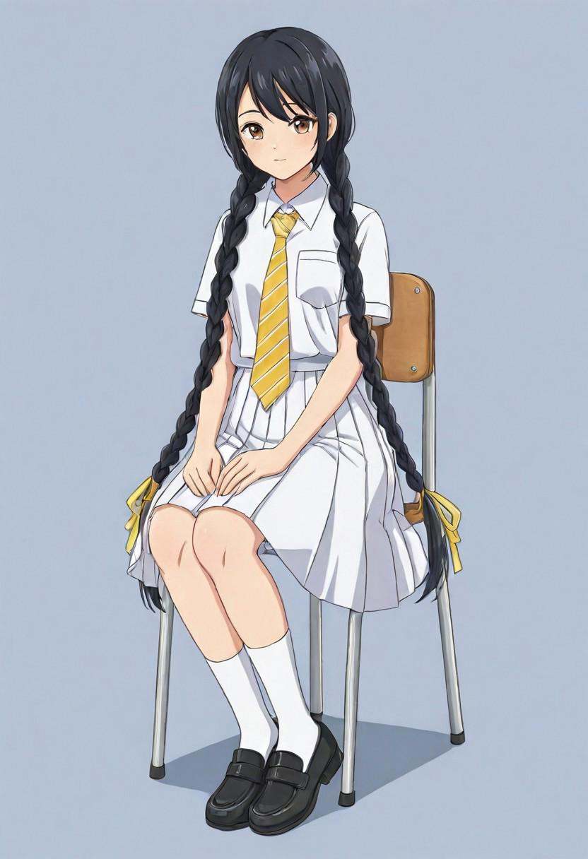 SLSCL,  black hair,  long braids on Tensor.Art