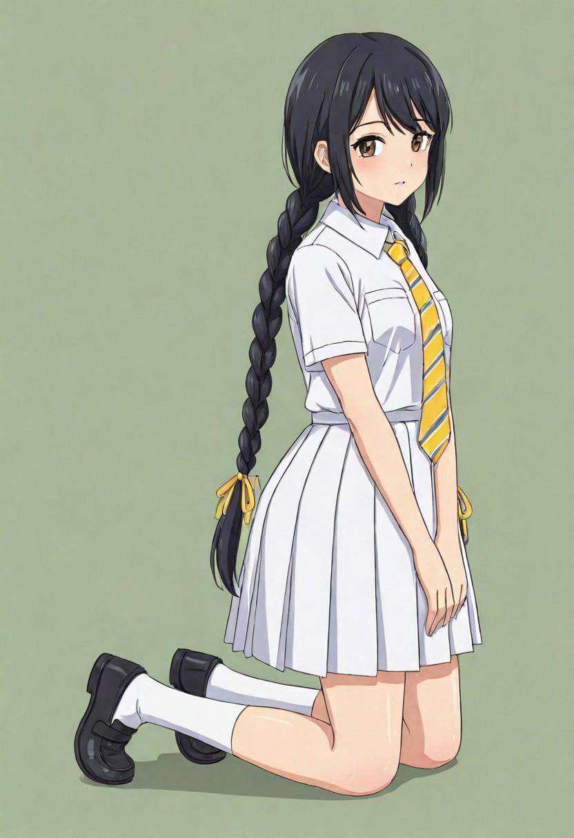 SLSCL,  black hair,  long braids on Tensor.Art