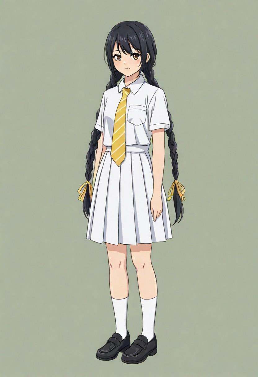 SLSCL,  black hair,  long braids on Tensor.Art