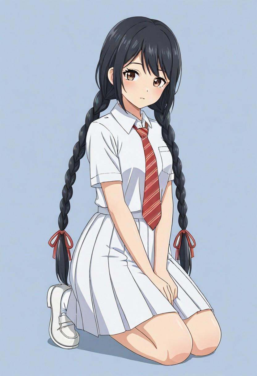 SLSCL,  black hair,  long braids on Tensor.Art