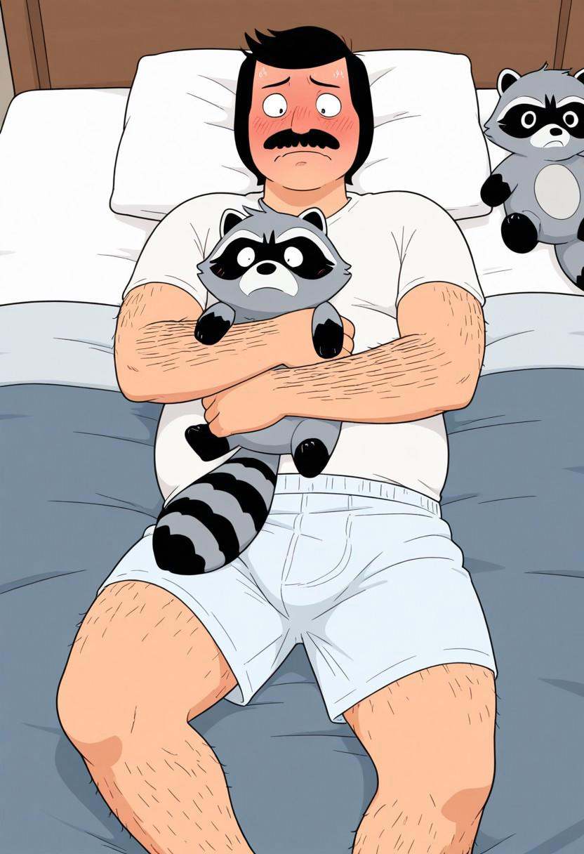 Solo male,  in bed,  laying down on Tensor.Art