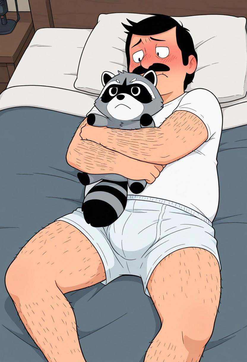 Solo male,  in bed,  laying down on Tensor.Art