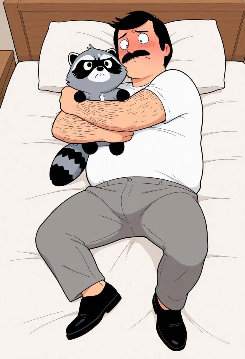 Solo male,  in bed,  laying down on Tensor.Art