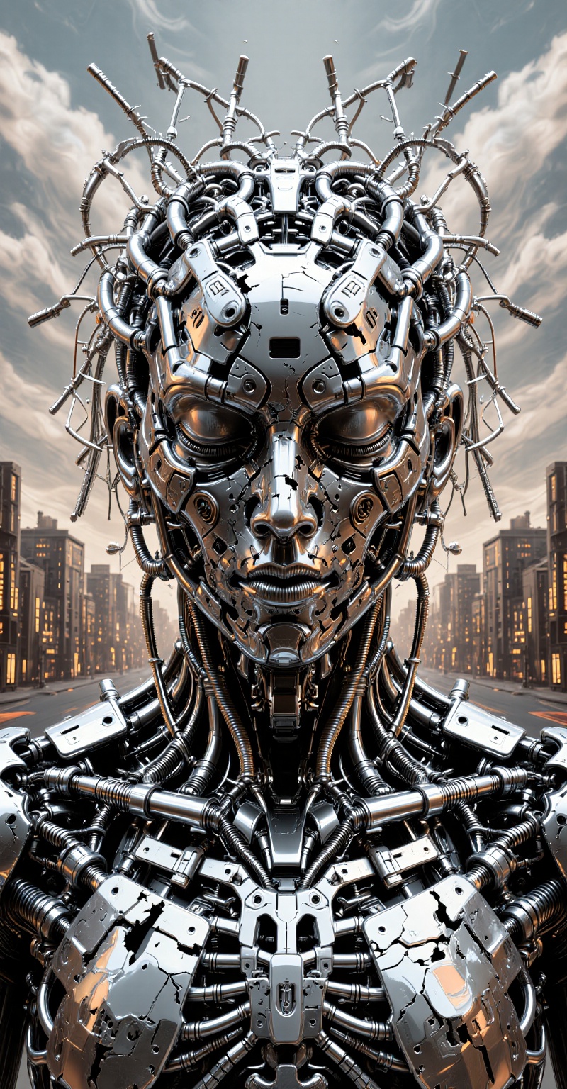 line art drawing cinematic film still professional 3d model This image is a digital art piece in a surreal,  abstract styl...