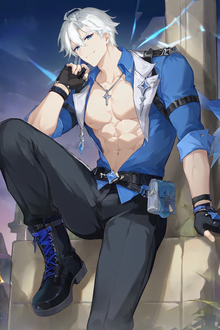 1boy,  male focus,  pants on Tensor.Art