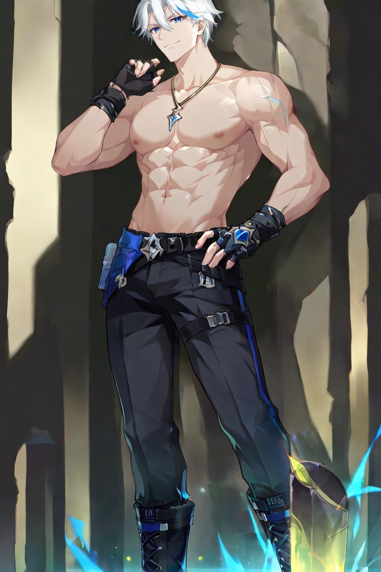 1boy,  male focus,  pants on Tensor.Art