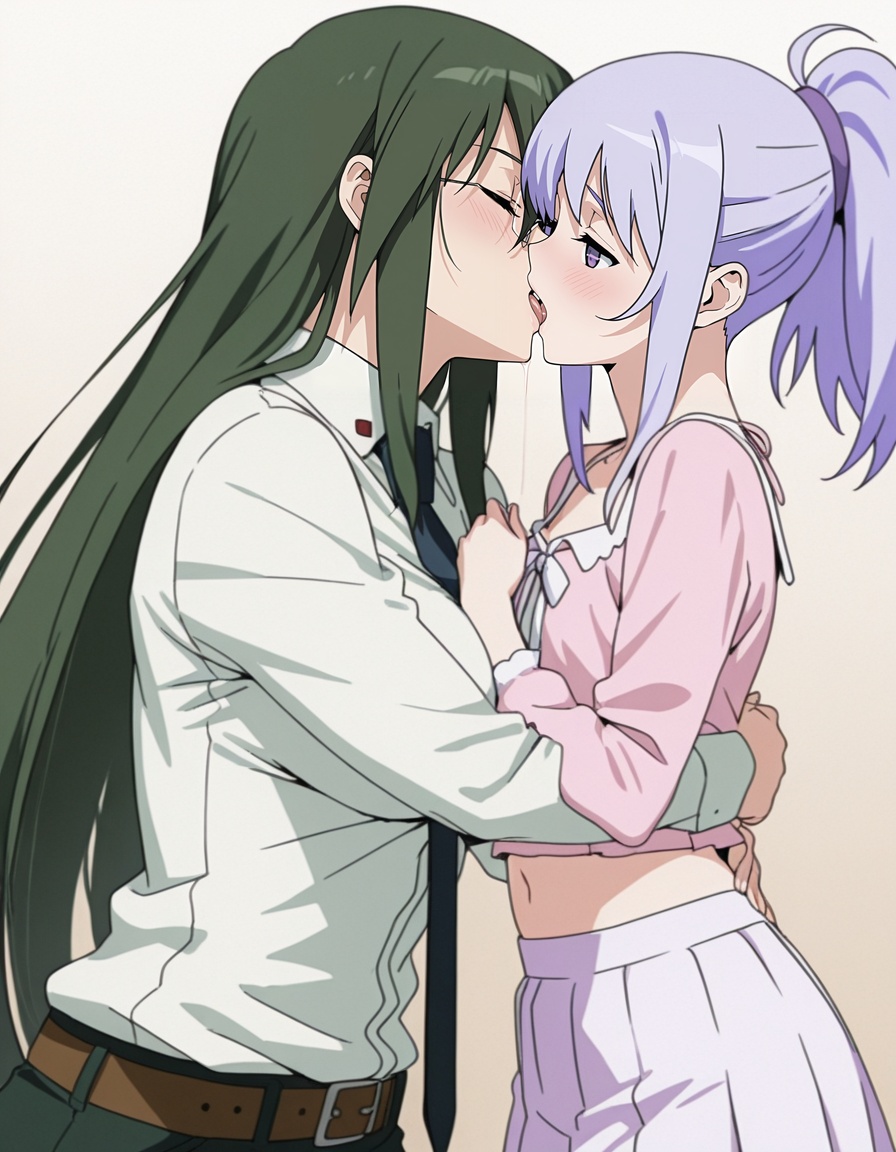 multiple_girls,  2girls,  simple background on Tensor.Art