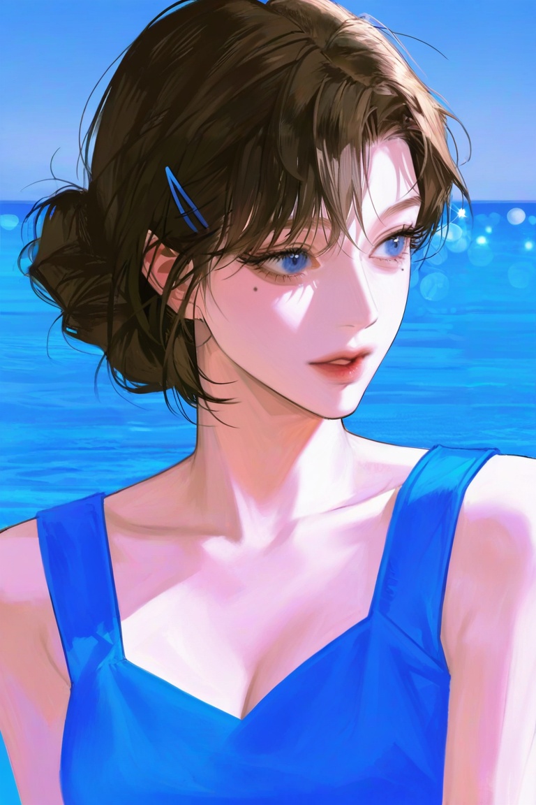 1girl,  solo,  blue eyes on Tensor.Art