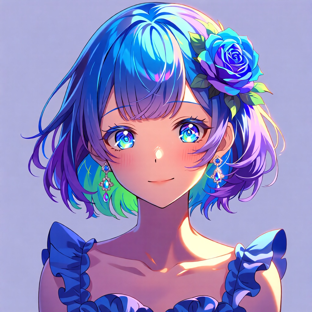1girl,  solo,  flower on Tensor.Art
