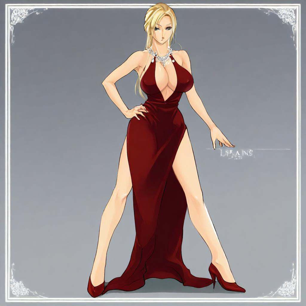 1girl,  blond hair,  large breasts on Tensor.Art