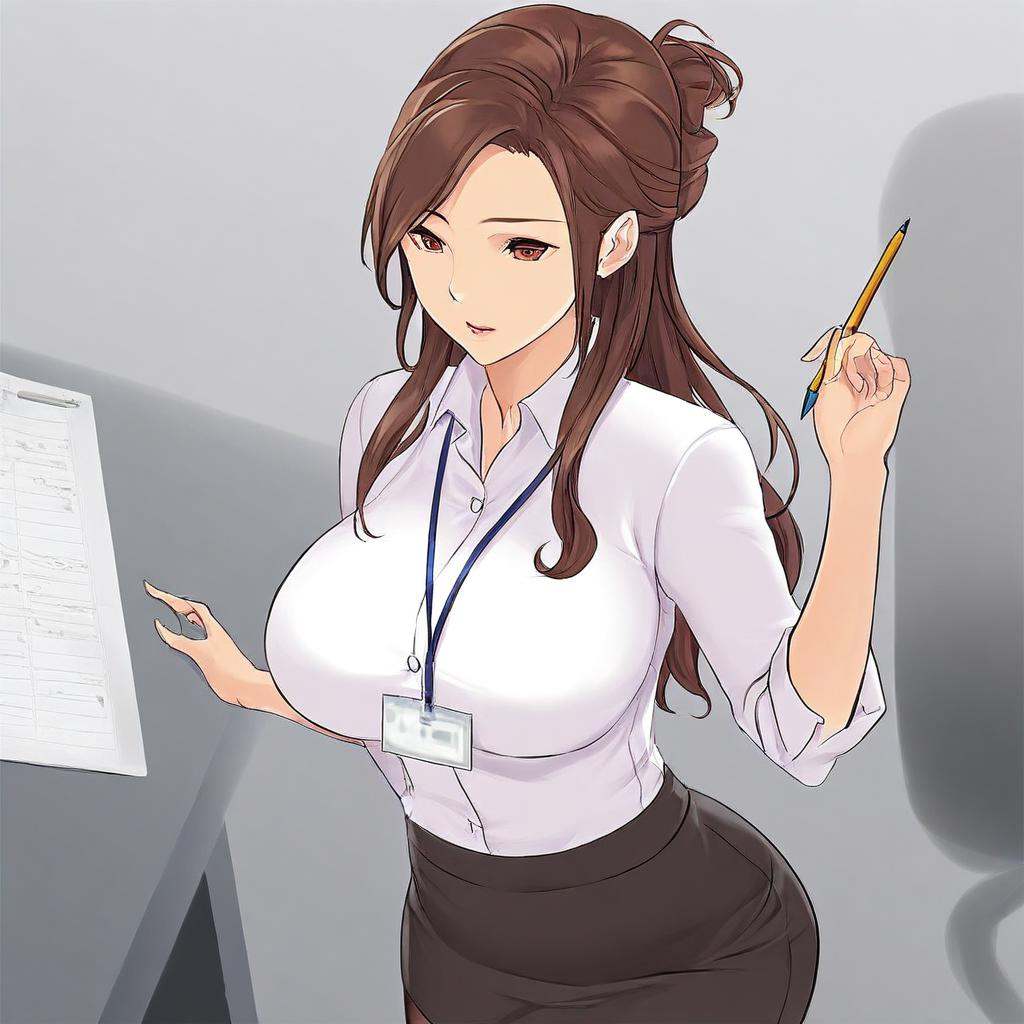 1girl,  brown hair,  long hair on Tensor.Art
