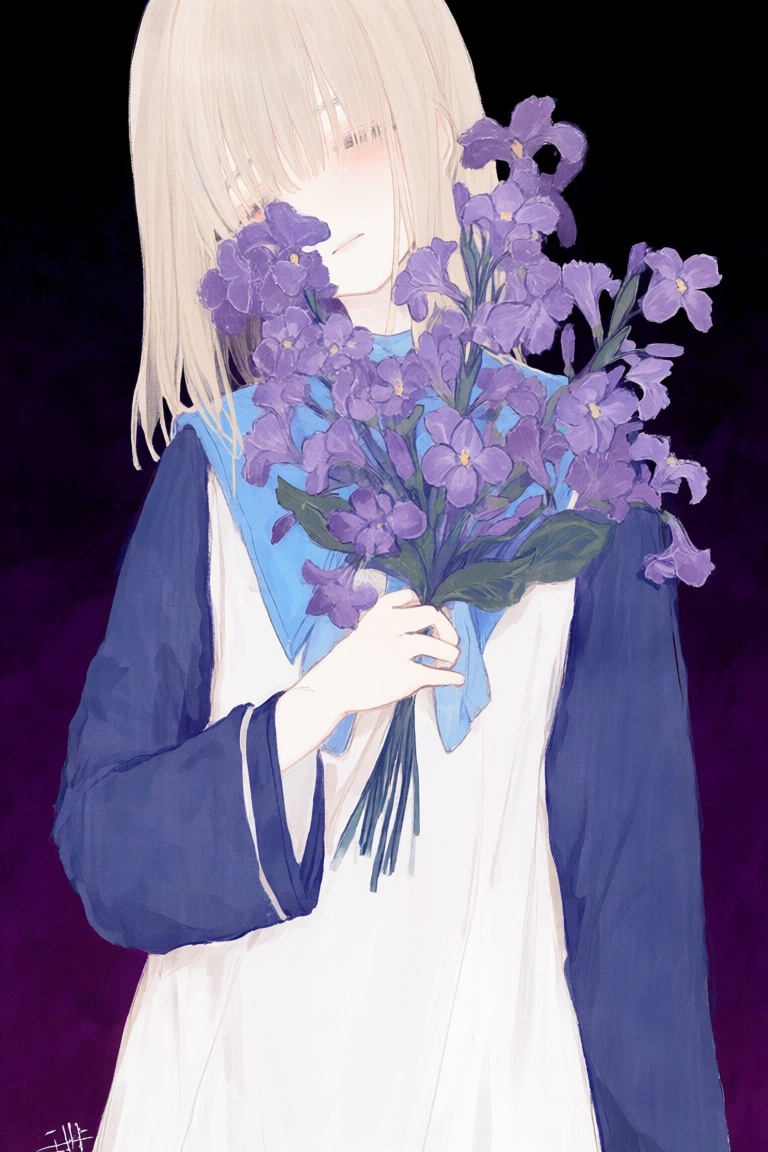 abstract style,  anime-style digital illustration of a young woman with pale skin and long,  straight on Tensor.Art