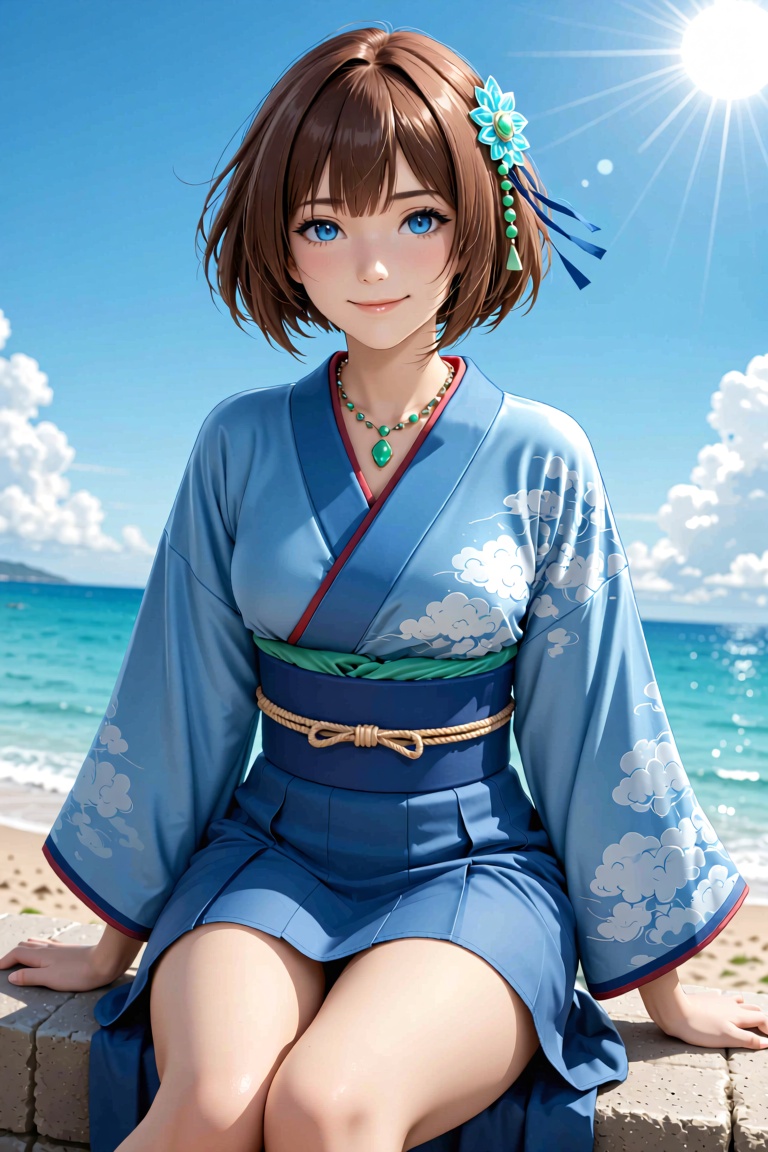 1girl,  yuna_(ff10),  solo on Tensor.Art