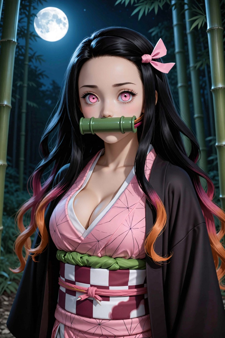 bamboo,  1girl,  kamado_nezuko on Tensor.Art