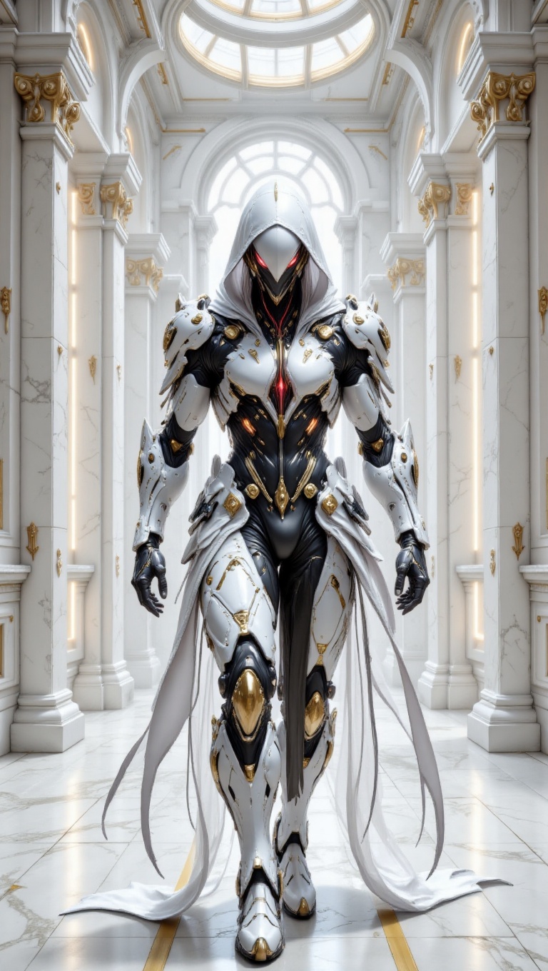 a full-body shot of a male sci-fi assassin character,  clad in a sleek,  elegant on Tensor.Art