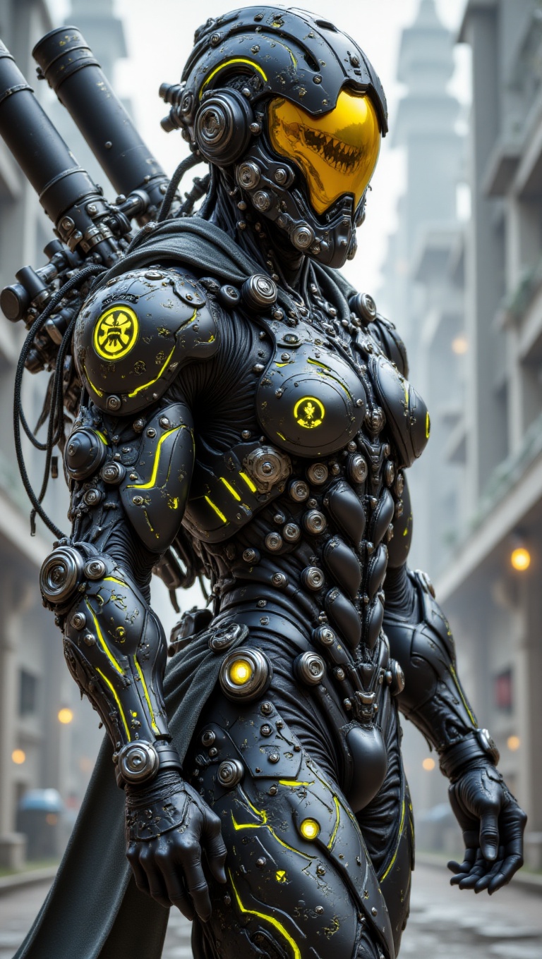 A monumental hyper-realistic poster,  capturing a futuristic soldier in a dynamic,  non-static stance on Tensor.Art