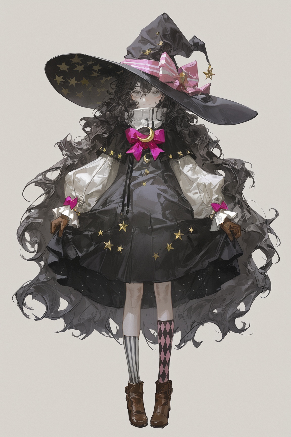 A pastel portrait,  Witchcore,  1girl on Tensor.Art